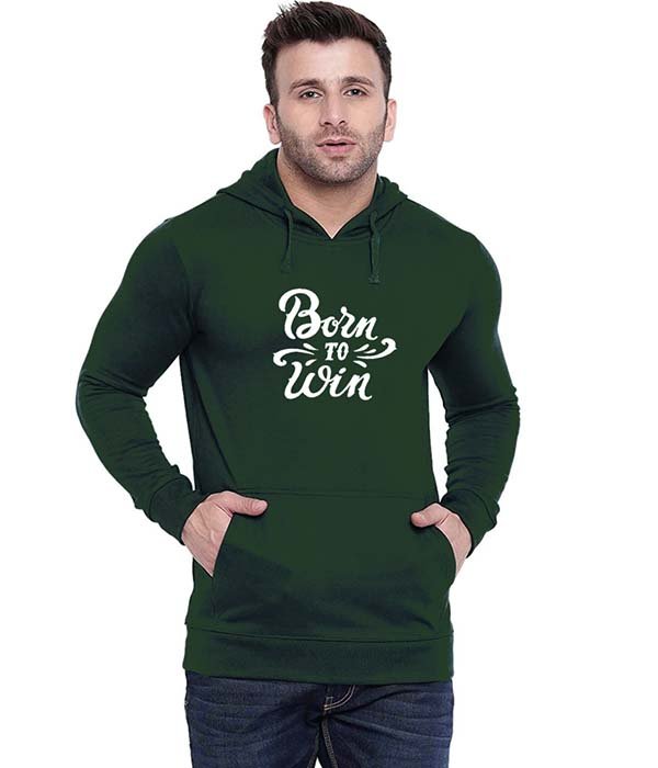 born to win hoodies for men's and boys on bigmunks green
