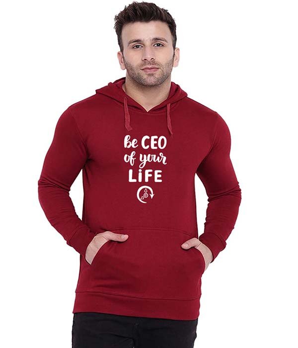 be ceo of your life hoodies for men's and boys on bigmunks maroon
